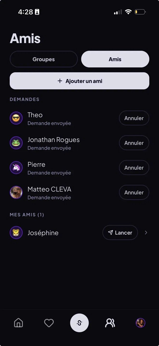 Liste d'amis Spote